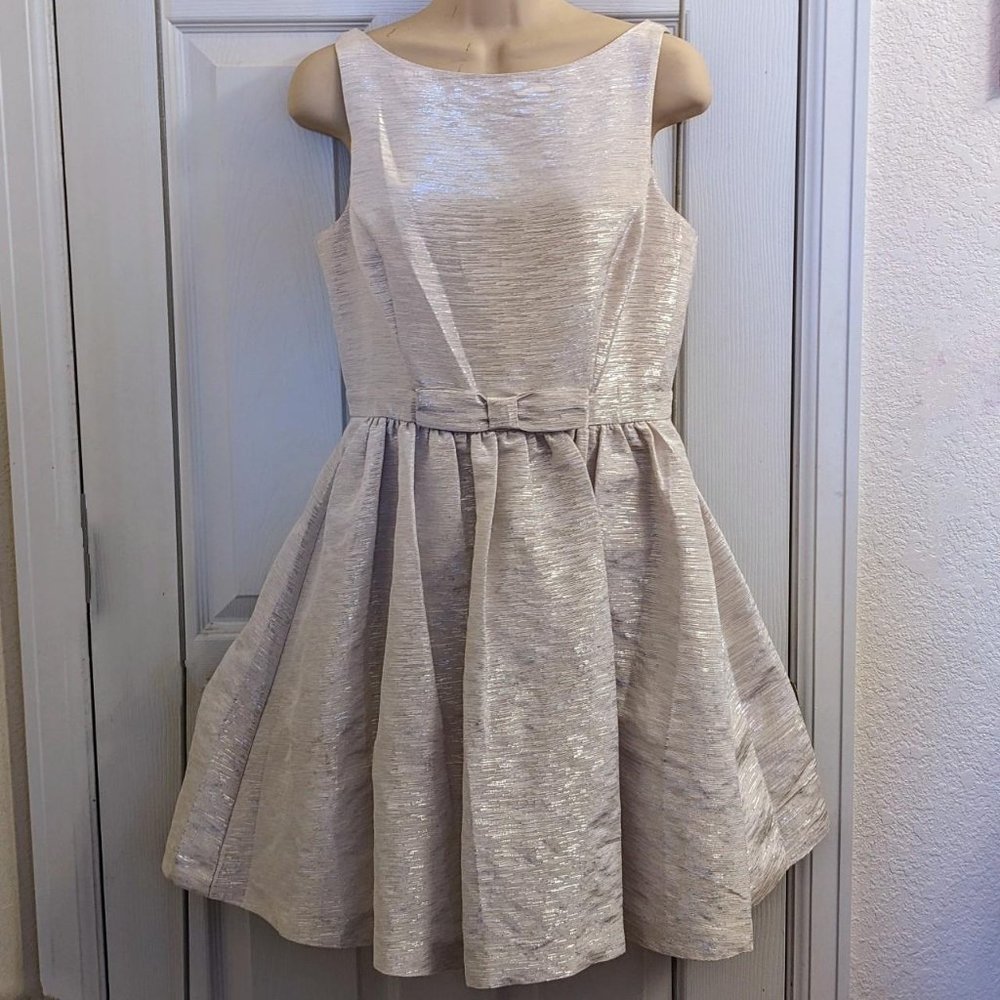 White and Silver Formal Dress